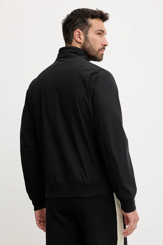 Giubbino "Tech Stretch" nero Slim Fit in Tessuto Tecnico Antivento 