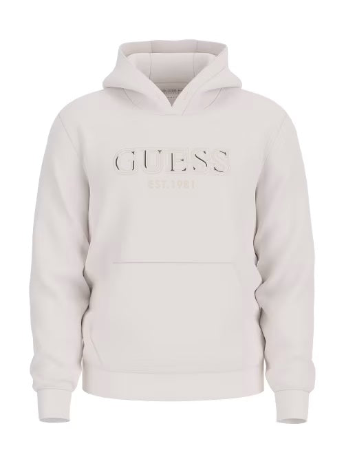 Felpa Bianca con Cappuccio "Hooded Basic Sweatshirt" 