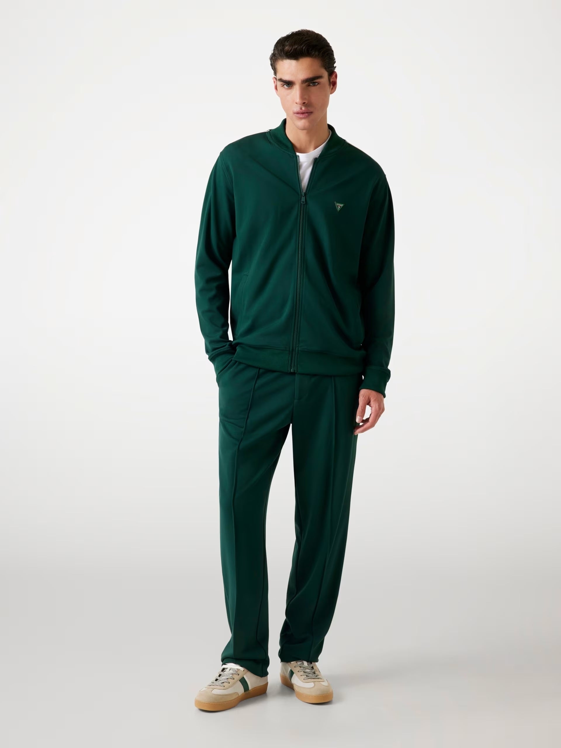 Joggers "Monaco Ponte" Verde Alpine Grove con Vestibilità Slim 