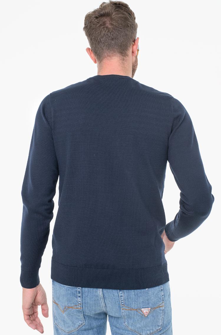 Felpa "Hervey" Blu con Logo Tono su Tono e Girocollo 