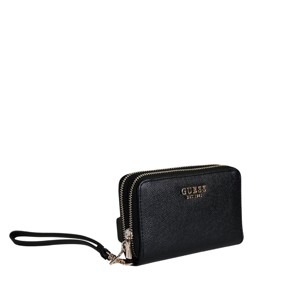Portafoglio "Amorette" Nero Zip Around in Ecopelle con Portamonete 