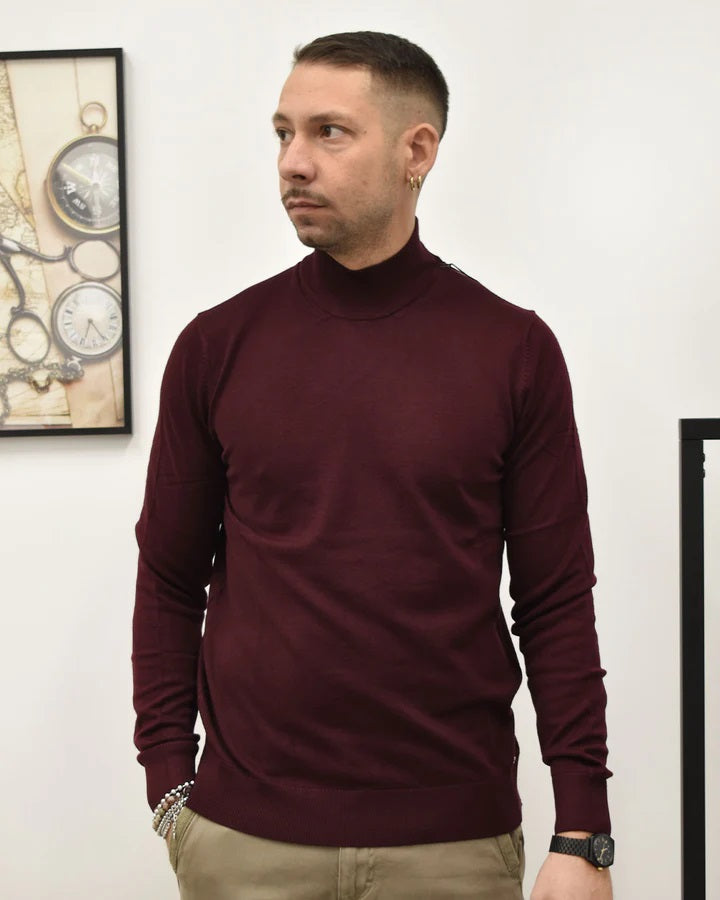 Lupetto bordeux in Misto Viscosa Finezza 12 