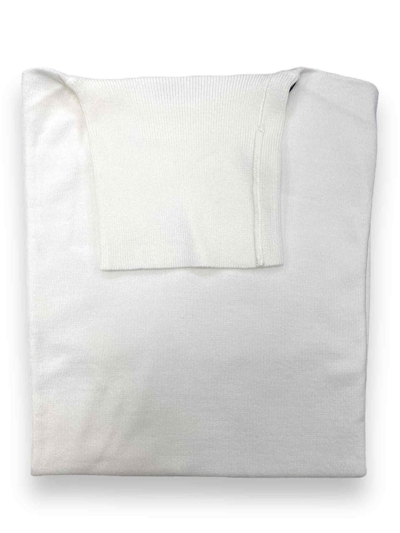 Dolcevita bianco latte in maglia finezza 12 