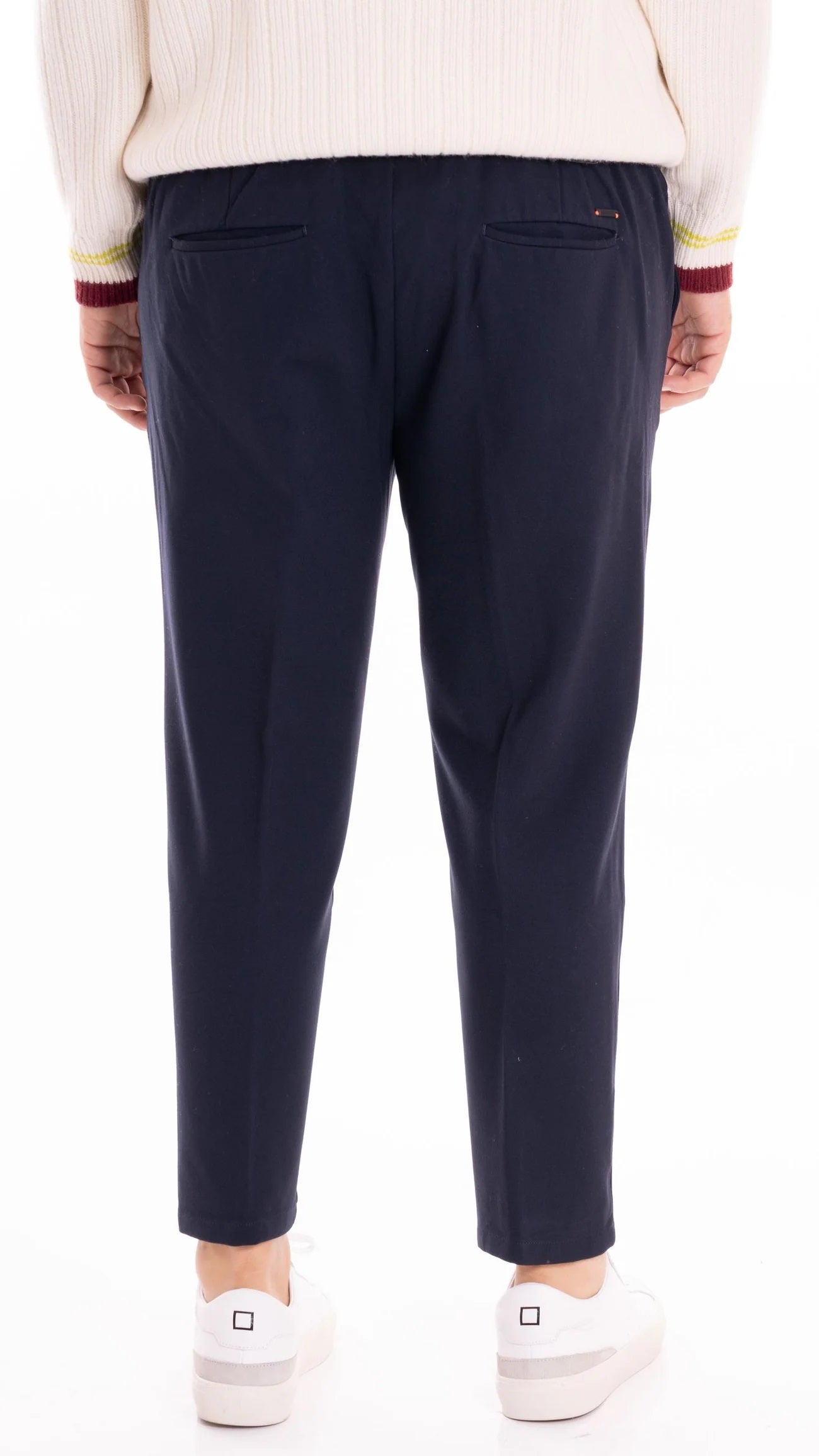 Pantalaccio da uomo blu in punto Milano con vita elasticata Markup 