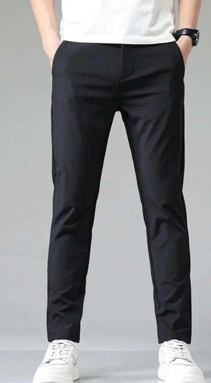 Pantalaccio da uomo nero in punto Milano con vita elasticata Markup 
