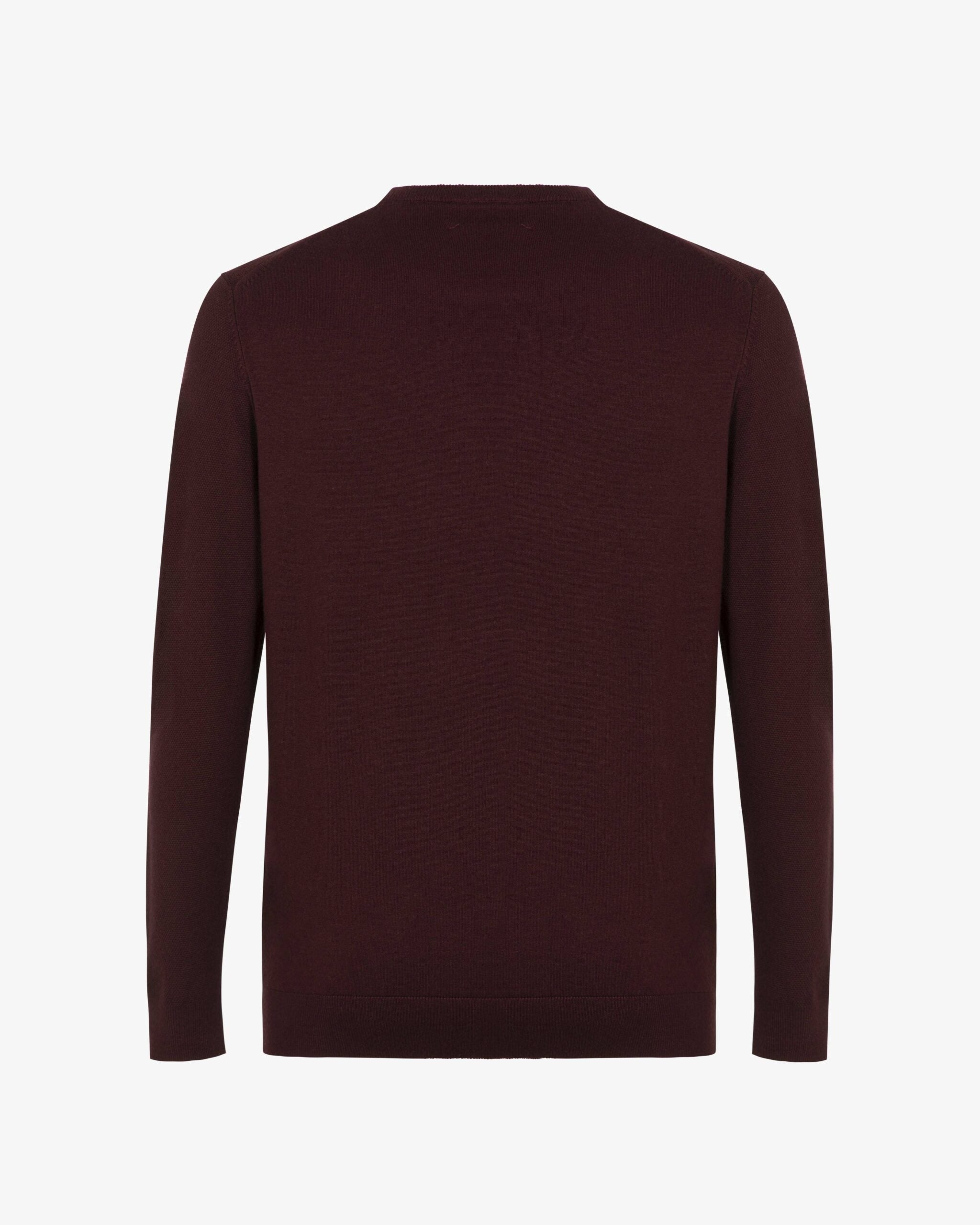 Maglia girocollo da uomo bordeaux in viscosa punto riso 