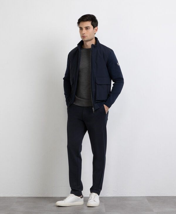 Giubbotto lupetto blu in softshell 3 layers da uomo 