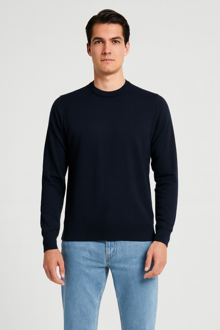Maglia blu in Misto Viscosa Silk Touch 