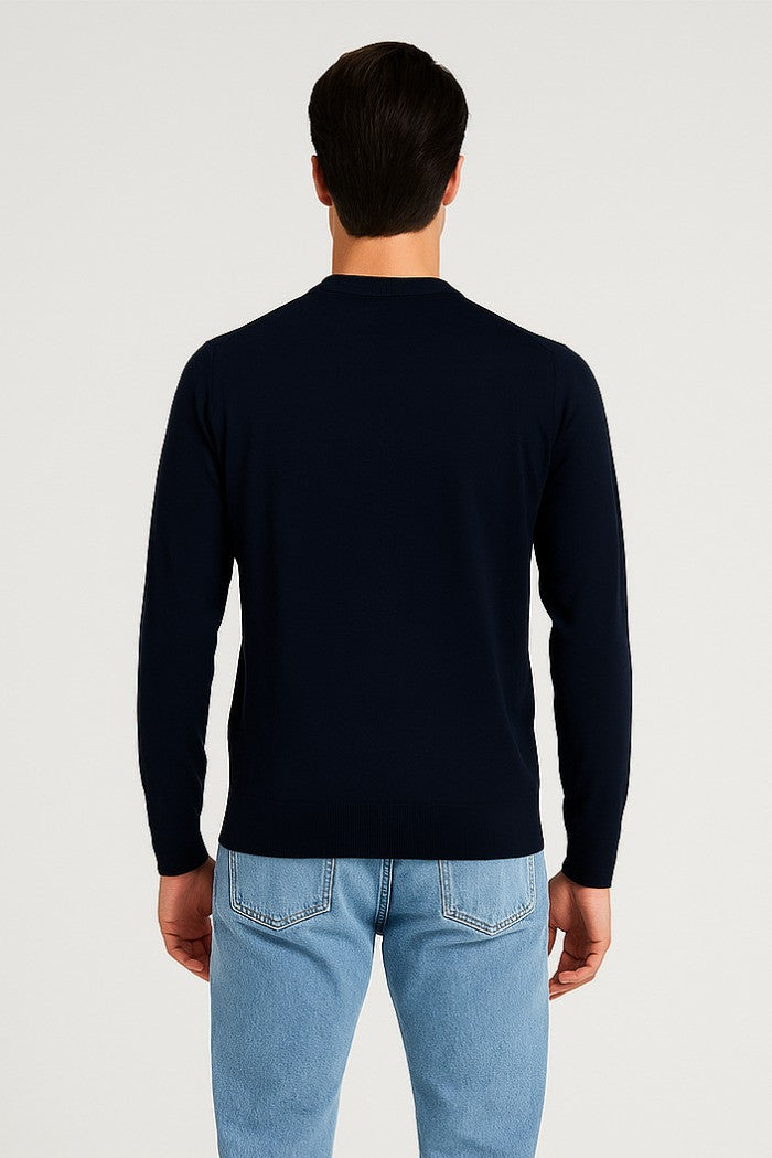 Maglia blu in Misto Viscosa Silk Touch 