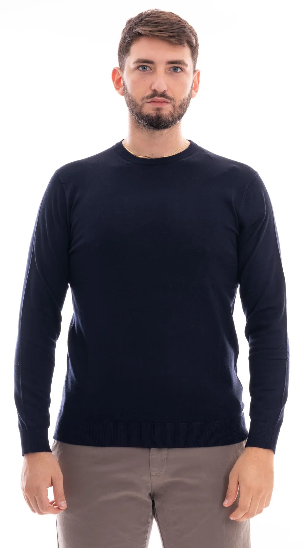 Maglia blu in Misto Viscosa Silk Touch 