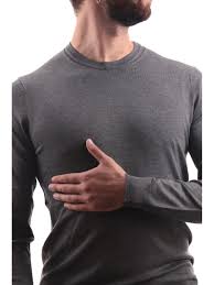 Maglia grigio melange in Misto Viscosa Silk Touch 