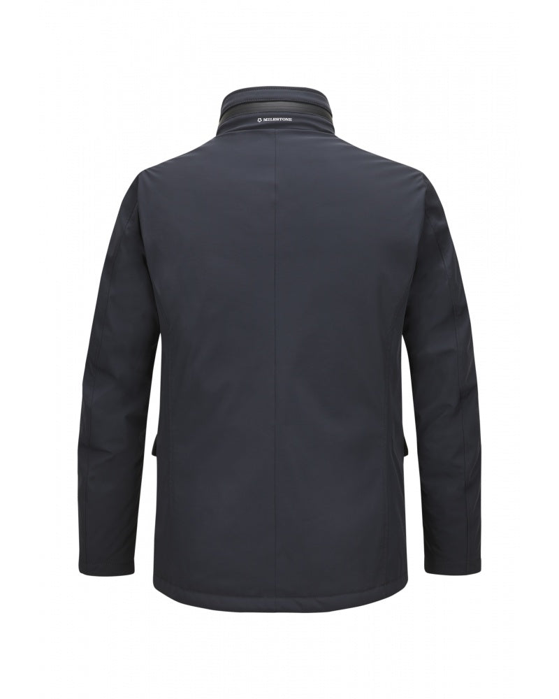 Giubbino "Preston" Blu in Microfibra Sorona con Inserto Trapuntato 