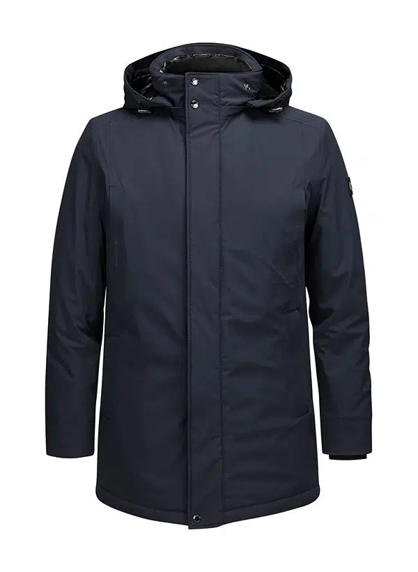 Parka "Richmond" Blu in Microfibra Sorona® Impermeabile e Antivento 