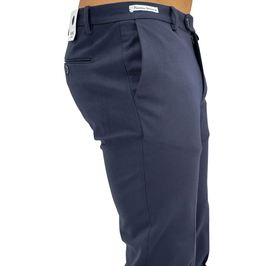 Pantalone Sartoriale blu Punto Milano con Tasche America 