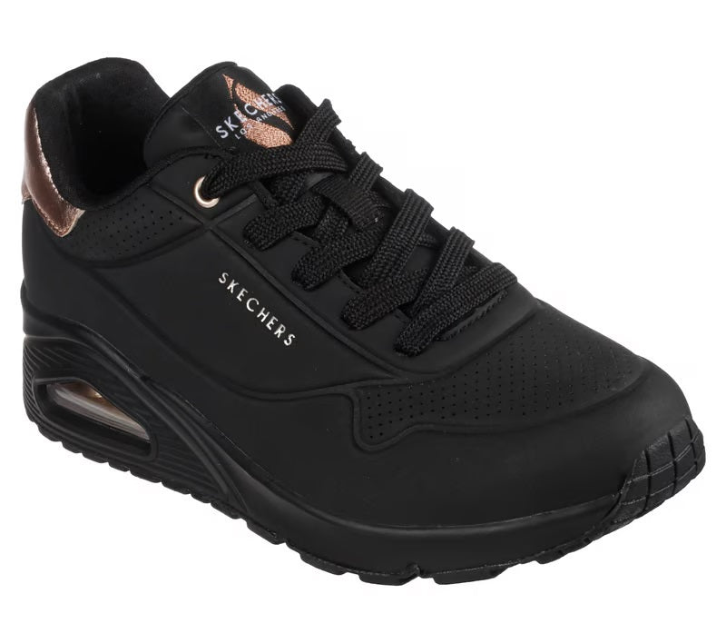 Sneakers "Uno Golden Air" nere con suola Skech-Air® 