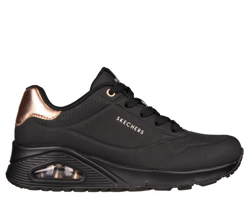 Sneakers "Uno Golden Air" nere con suola Skech-Air® 