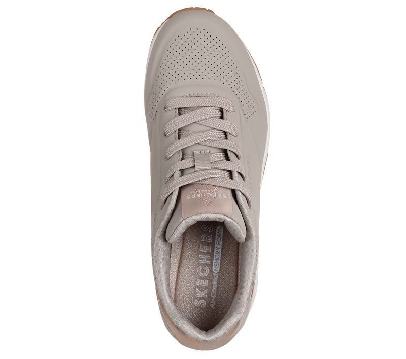 Sneakers "Uno Golden Air" tortora con suola Skech-Air® 