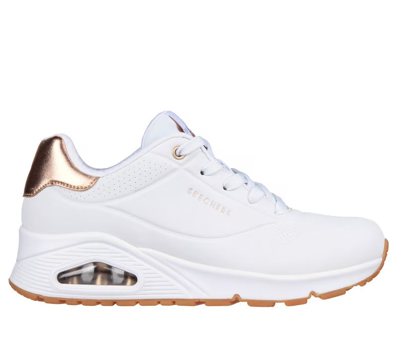 Sneakers "Uno Golden Air" bianche con suola Skech-Air® 