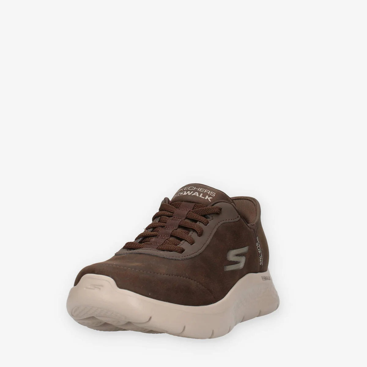 Sneakers "GO WALK Flex Smooth Motion" marroni con Lacci 