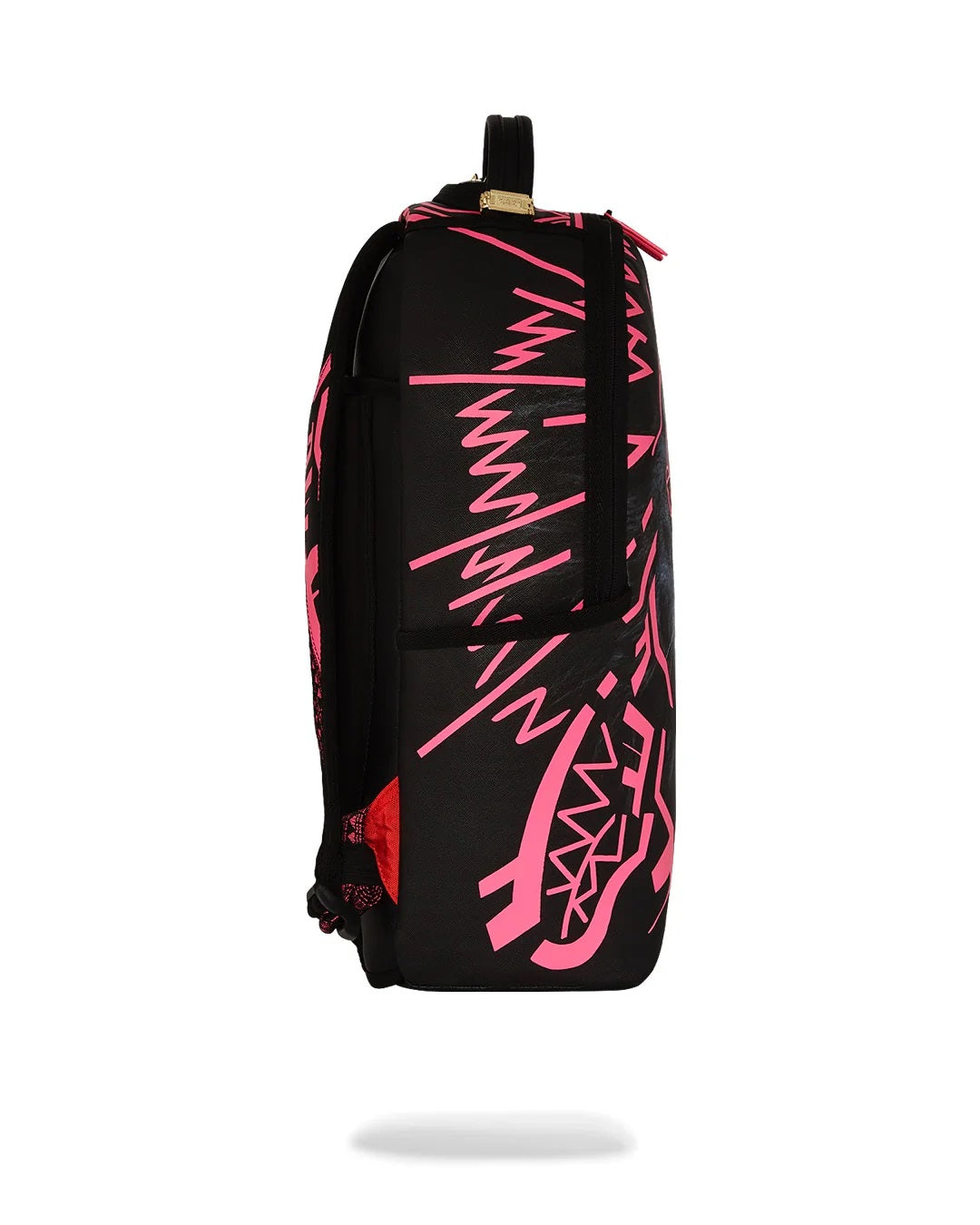 Zaino "AI Lion Neon Pink" Nero e Fuxia con Stampa Leone Fluo 