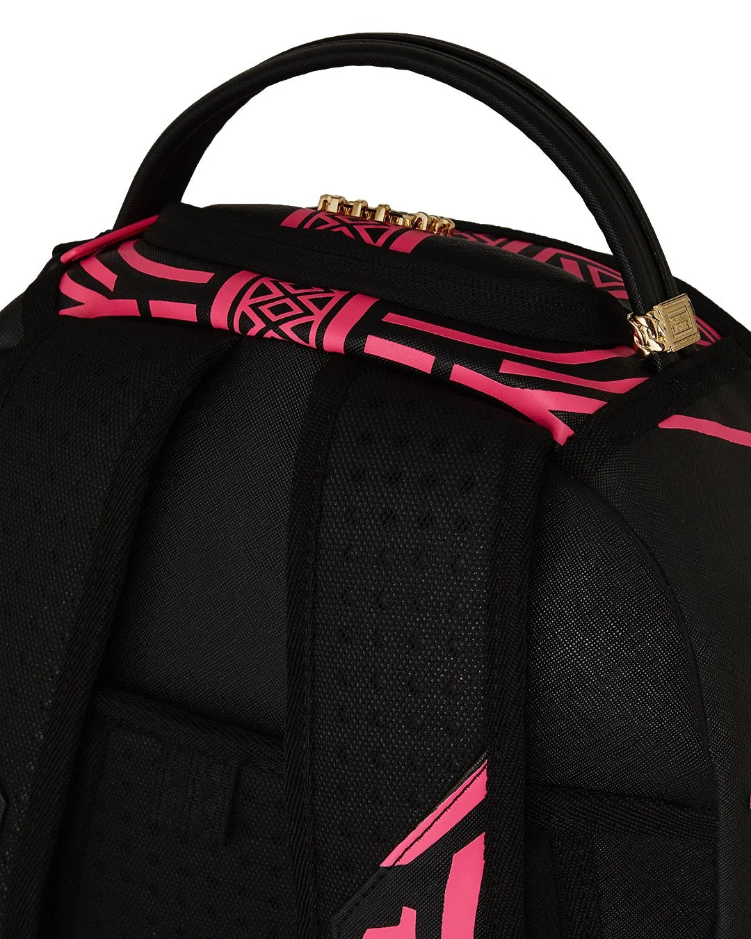 Zaino "AI Lion Neon Pink" Nero e Fuxia con Stampa Leone Fluo 