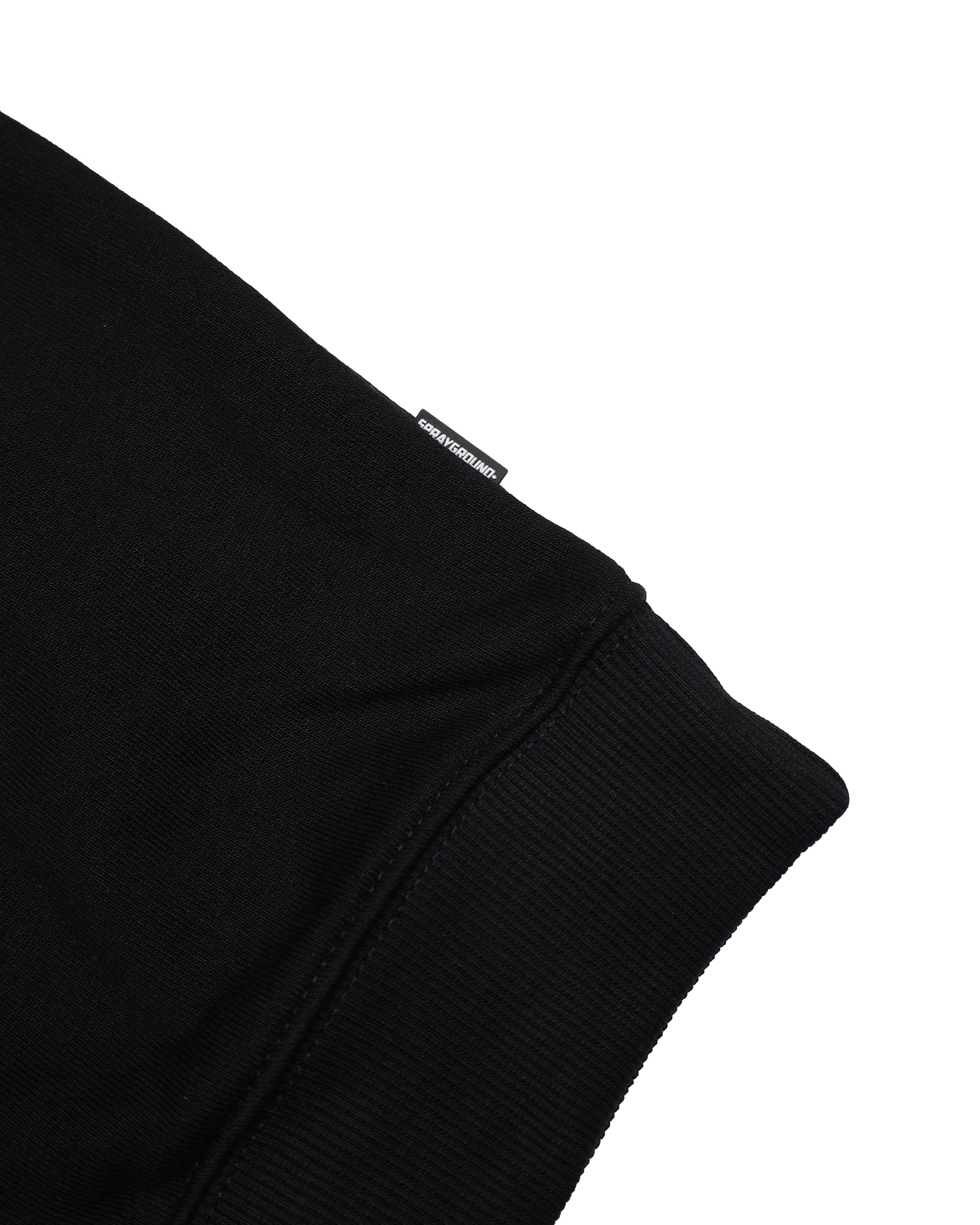 Felpa "Label Crewneck" Nera con Patch Multietichetta 