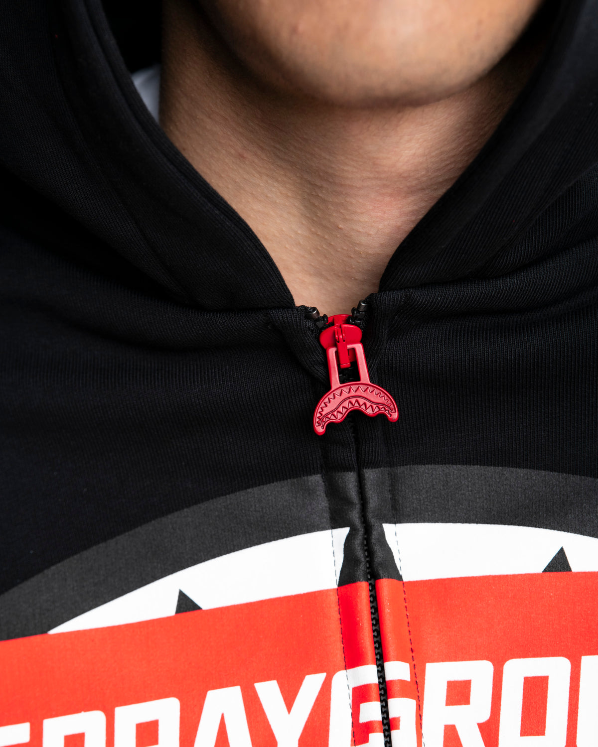 Felpa "Smash Logo Perfect" Nera con Cappuccio e Zip 