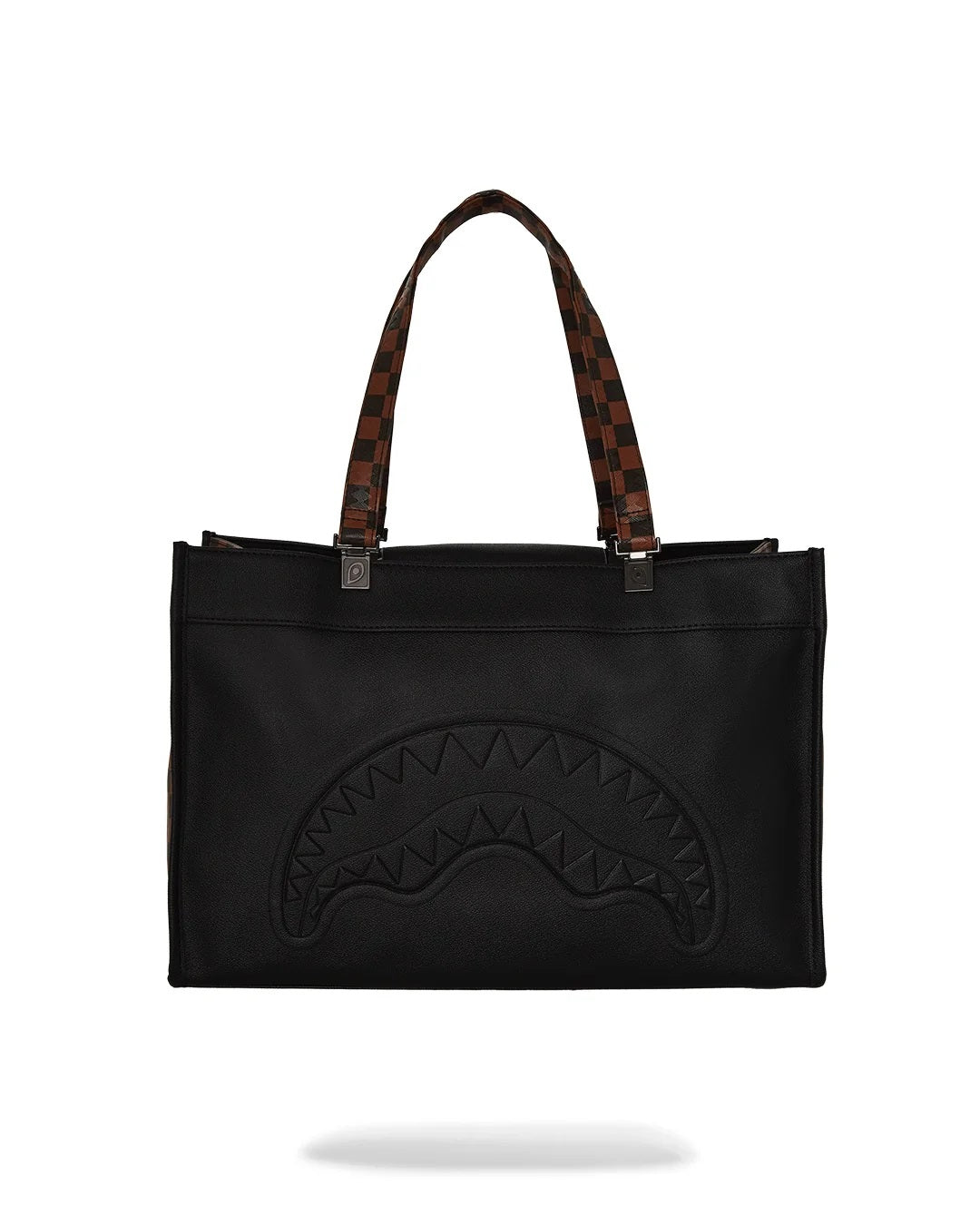 Borsa tote "Dose of Check Deux Tortuga" Nera con Fantasia Check 
