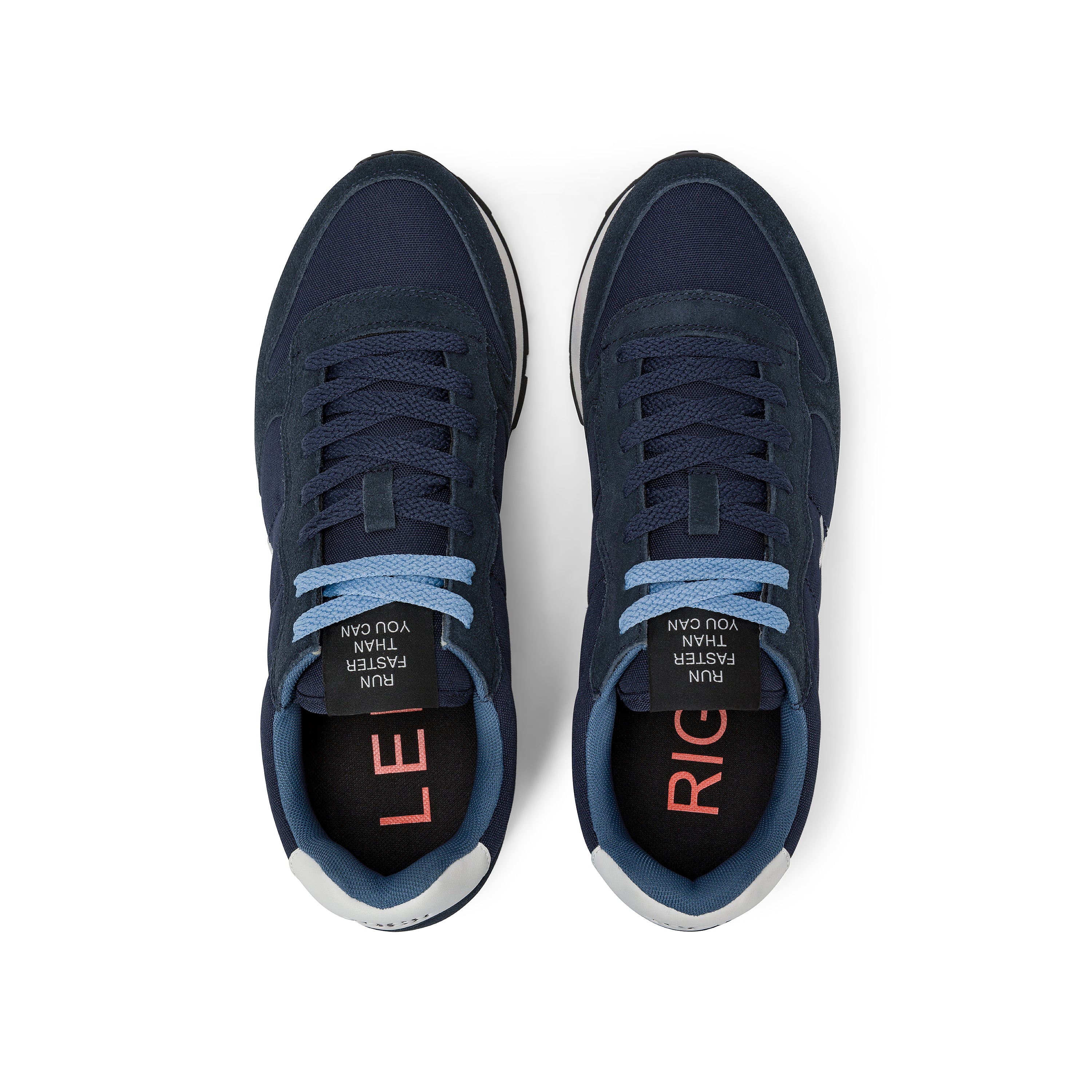 Sneakers SUN68 "Tom Solid" Navy Blue con Dettagli Azzurri 