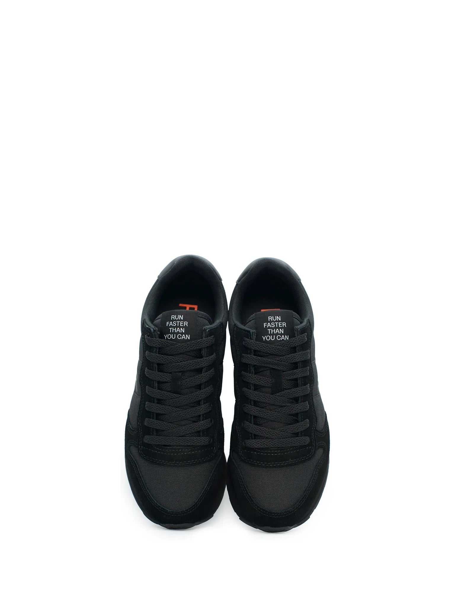 Sneakers "Tom Solid"  Nere e grigio scuro in Tessuto e Pelle 