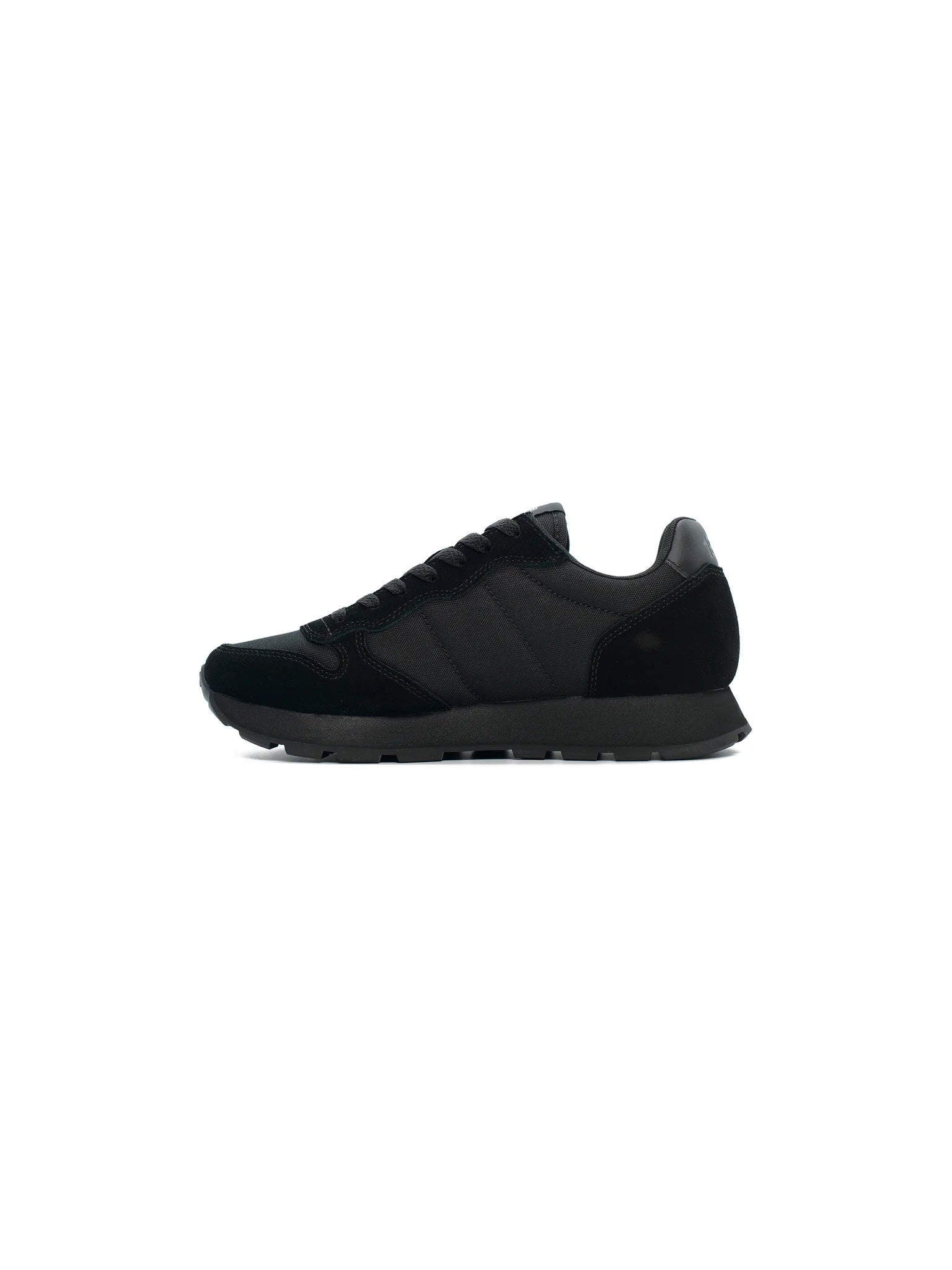 Sneakers "Tom Solid"  Nere e grigio scuro in Tessuto e Pelle 