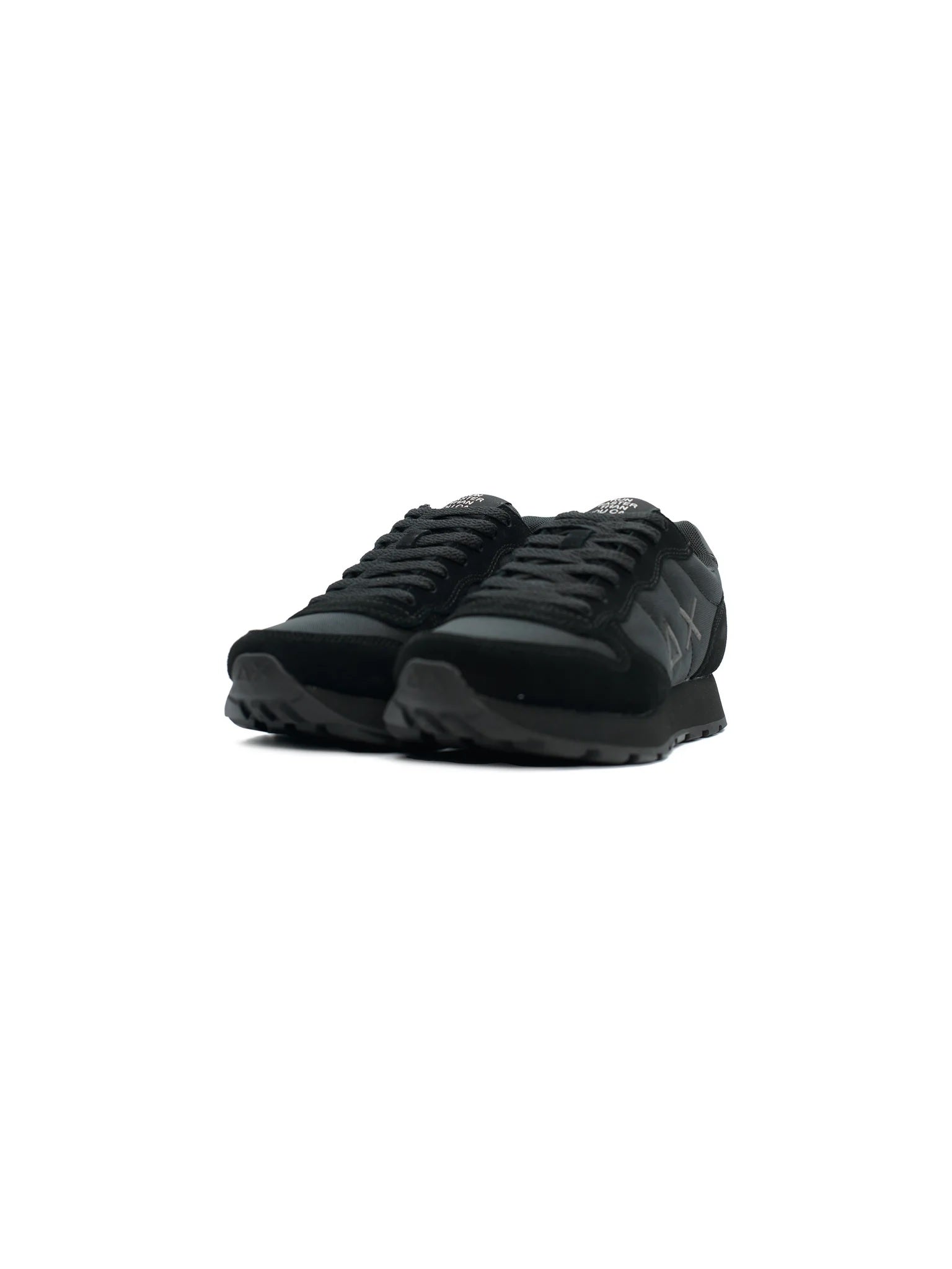 Sneakers "Tom Solid"  Nere e grigio scuro in Tessuto e Pelle 