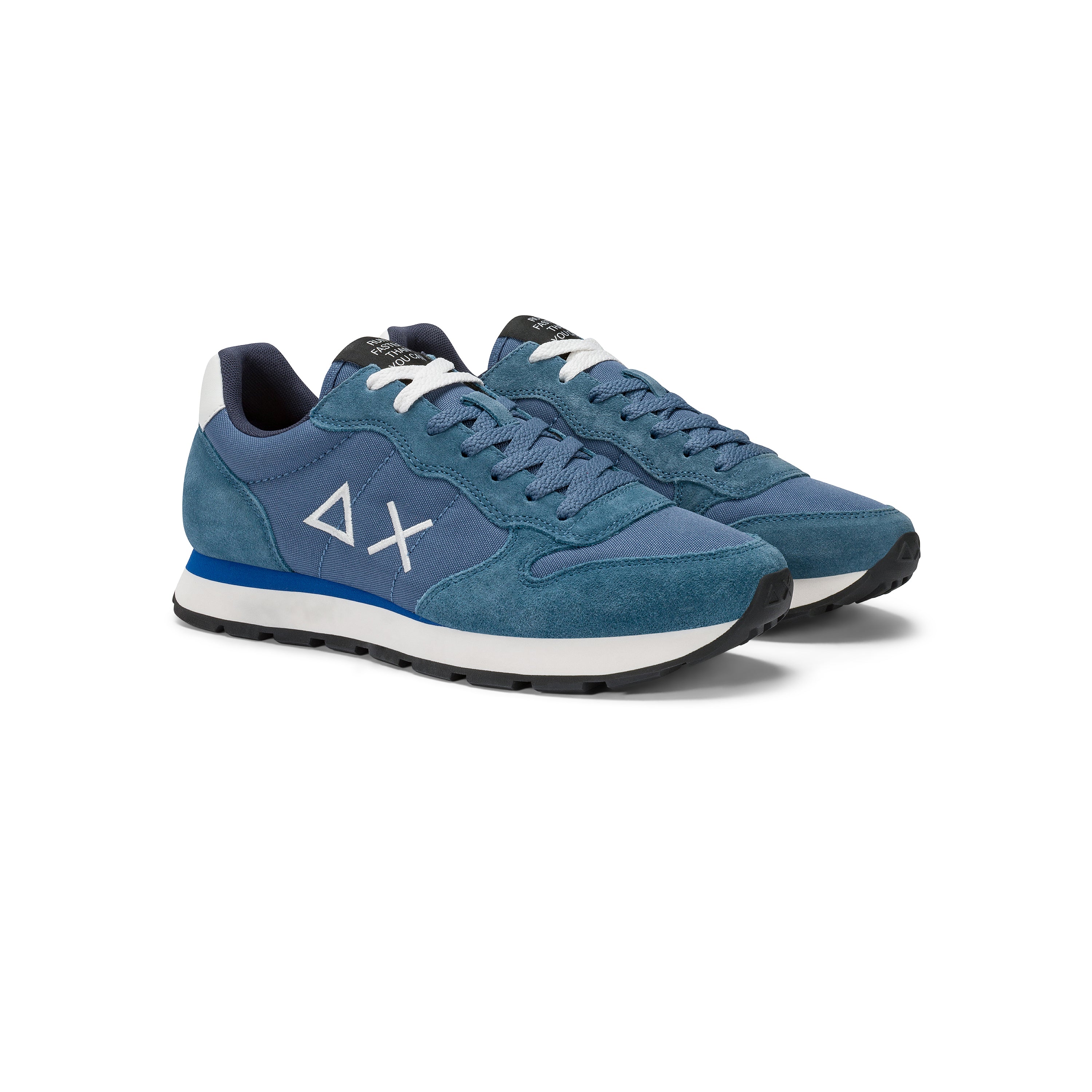 Sneakers SUN68 "Tom Solid" Avio Scuro con Dettagli Bianchi 