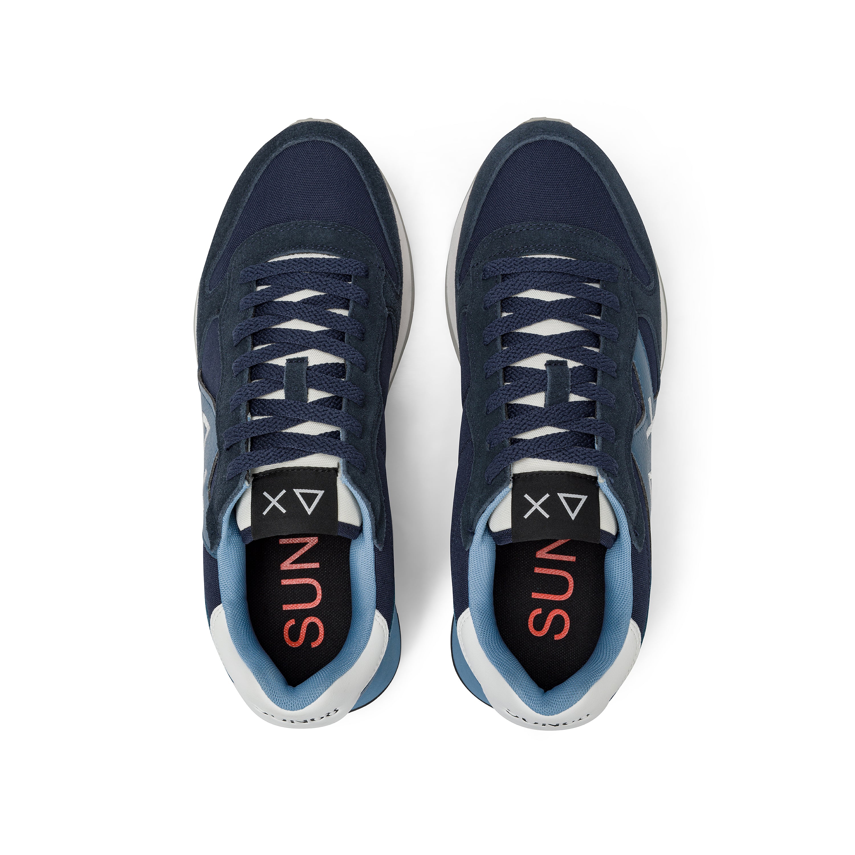 Sneakers SUN68 "Jaki Solid" Navy Blu con Dettagli Azzurro 