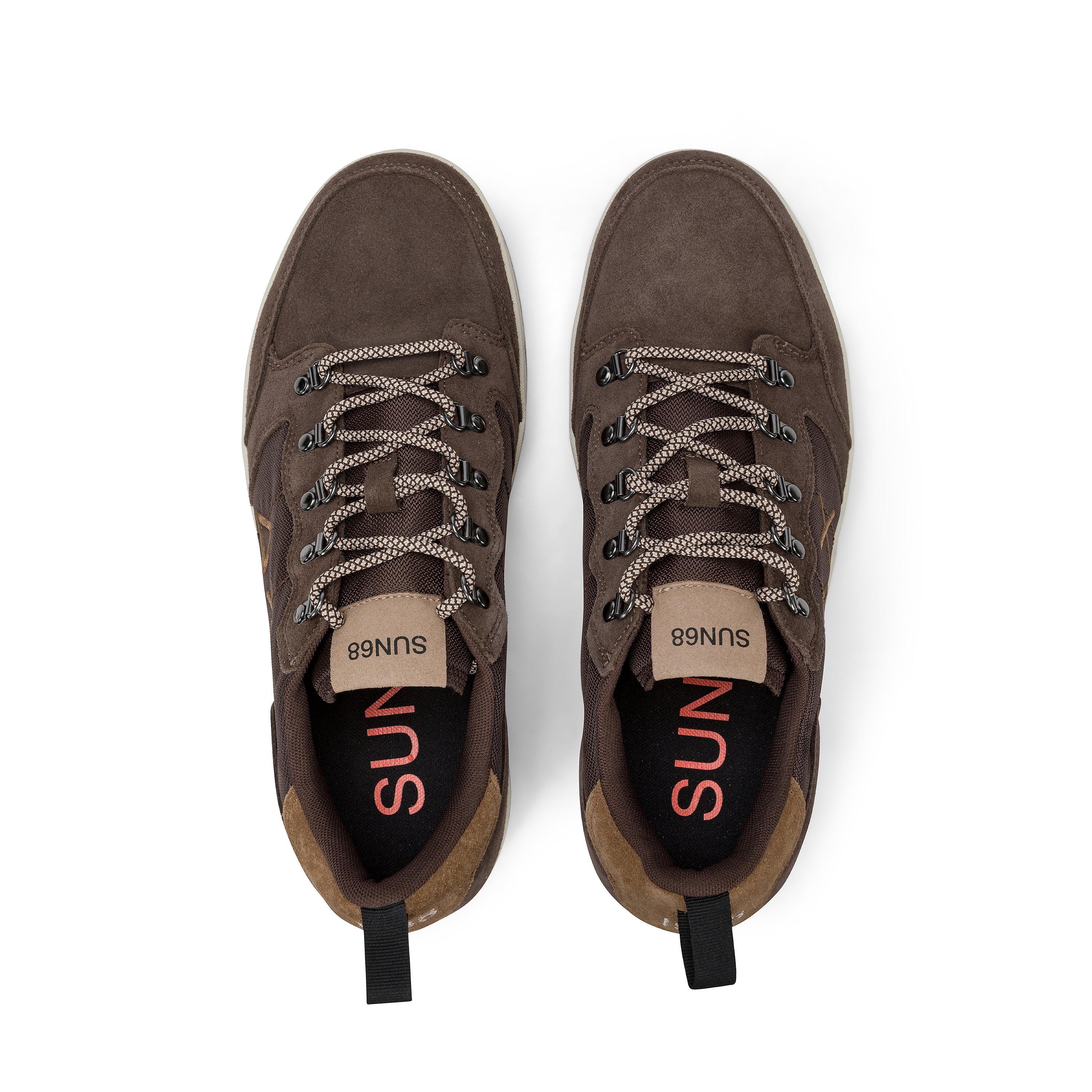 Sneakers "Genius Solid" Marroni con Dettagli in Pelle Scamosciata 