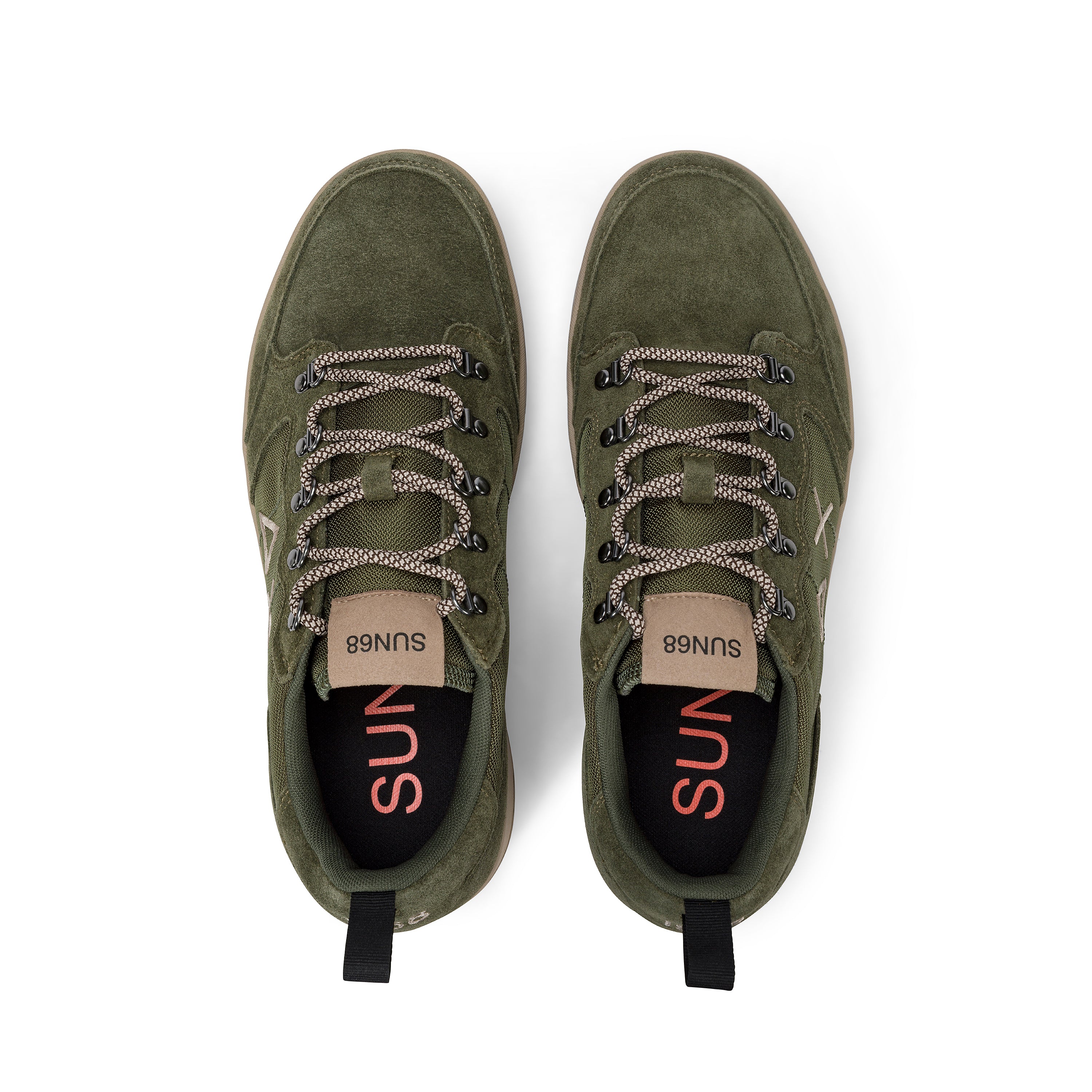 Sneakers "Genius Solid" verde con Dettagli in Pelle Scamosciata 
