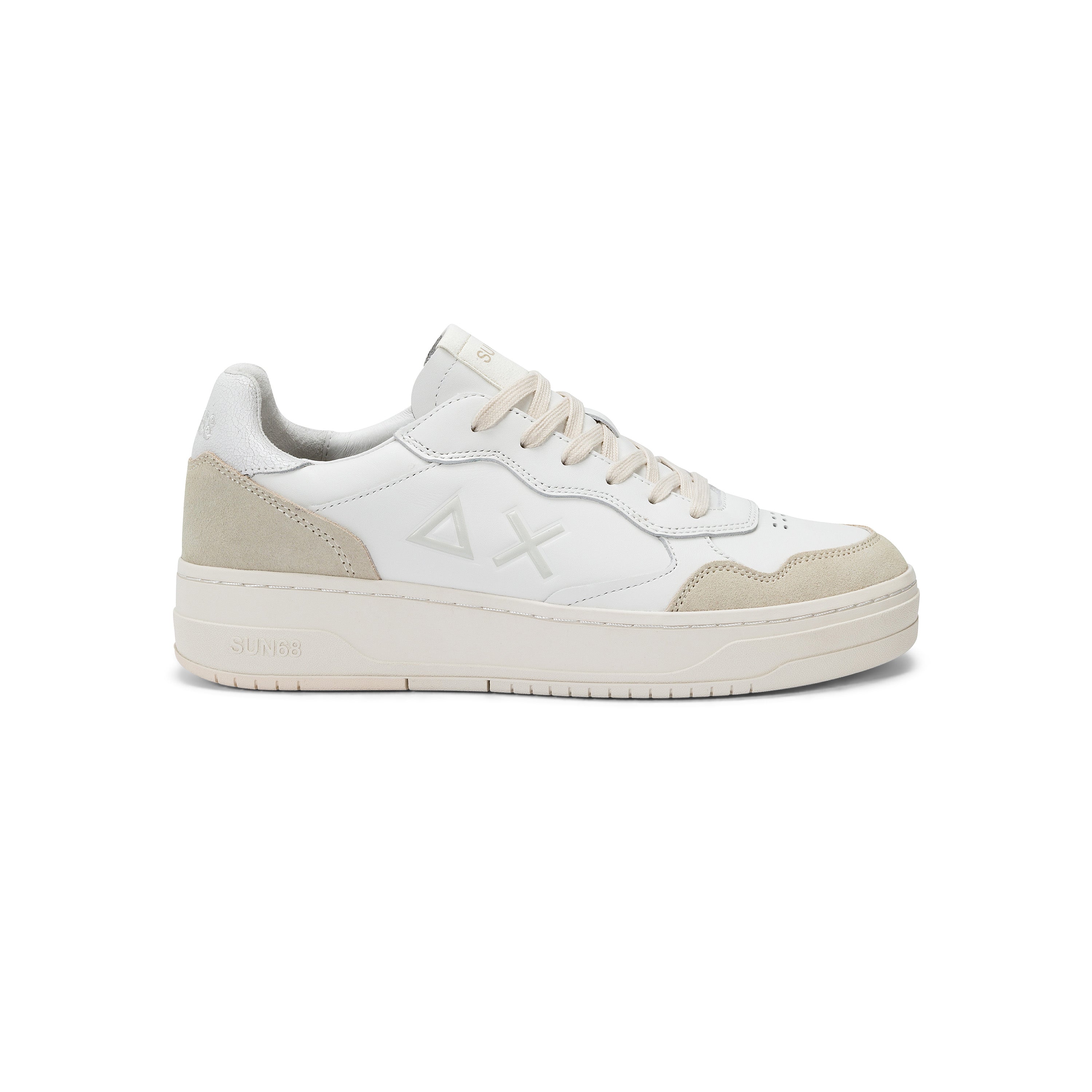 Sneakers "Big Basket" Bianche con Dettagli in Pelle Scamosciata 
