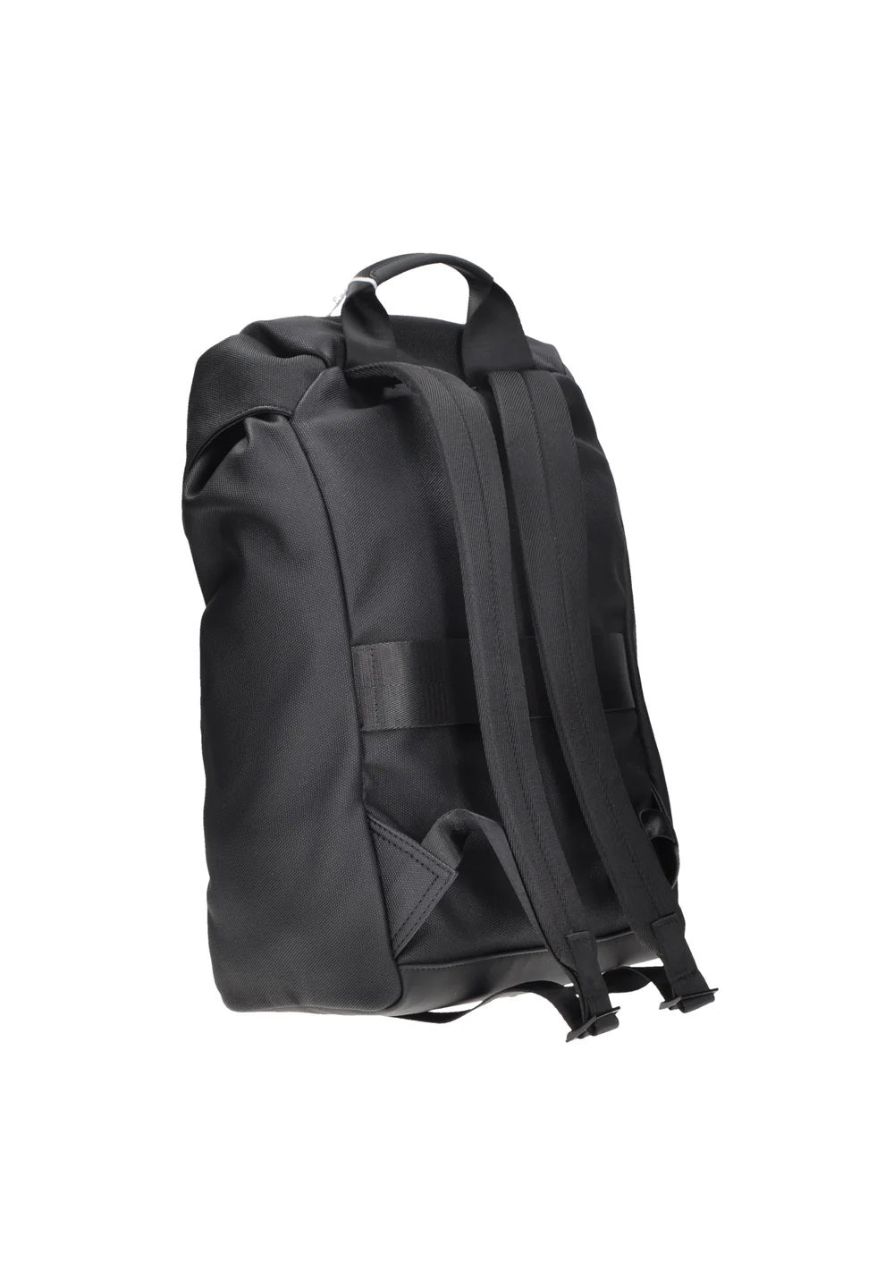Zaino Nero in Neoprene Impermeabile con Patta e Fibbie 