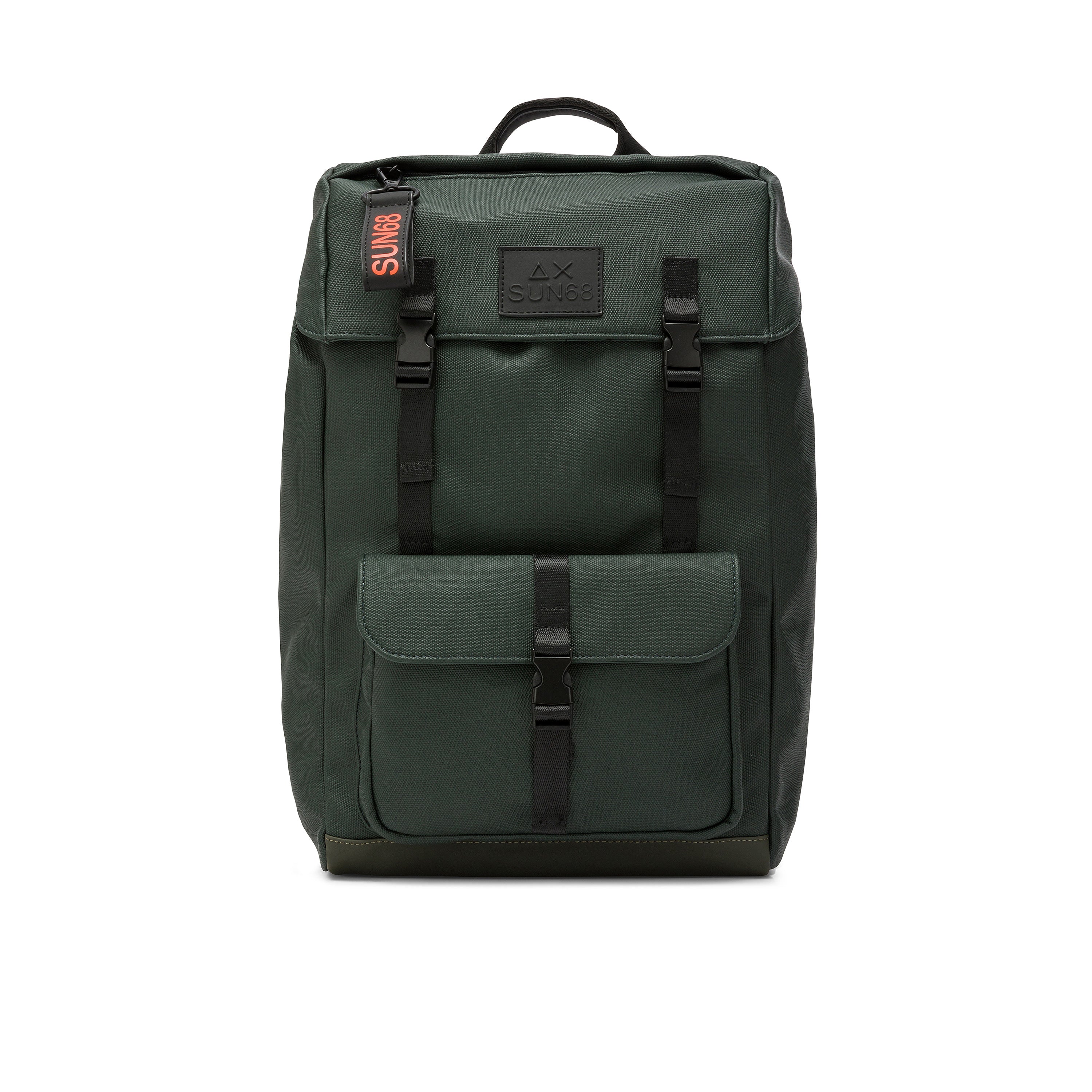 Zaino verde militare in Neoprene Impermeabile con Patta e Fibbie 
