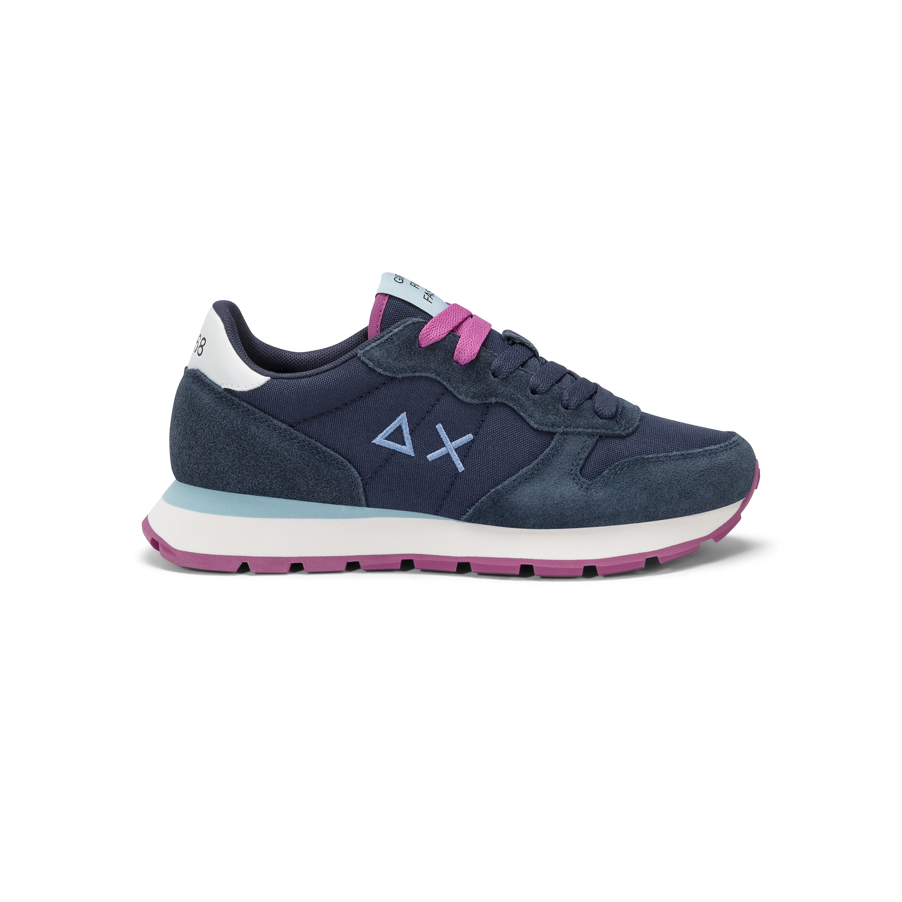 Sneakers "Ally Solid" blu con Dettagli Rosa e Azzurri 