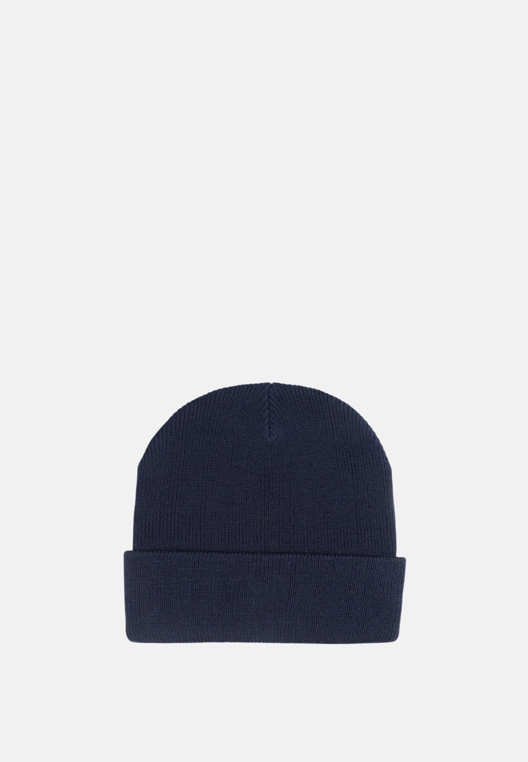 Cappello SUN68 Blu da Uomo in Misto Lana con Logo Frontale 
