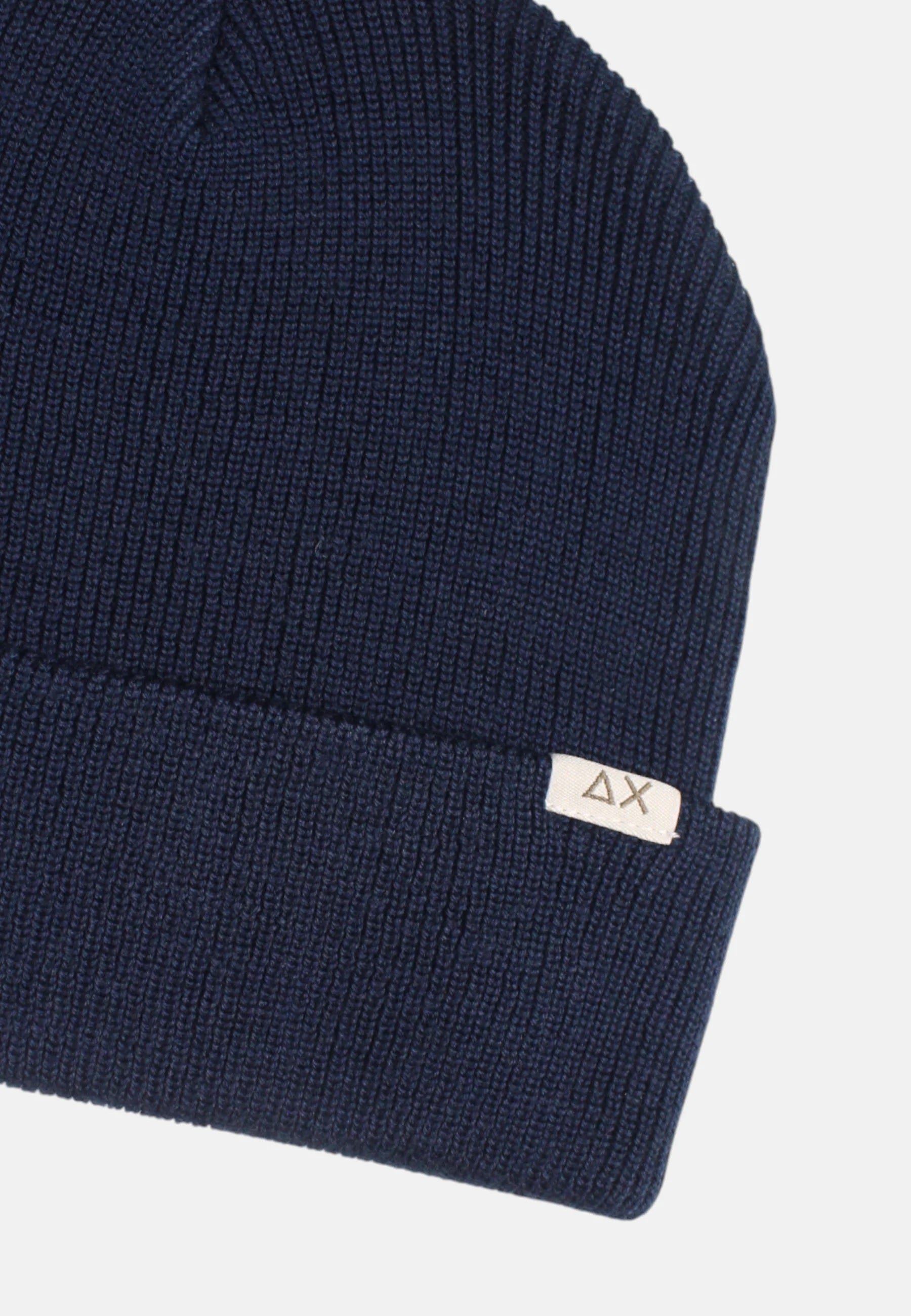 Cappello SUN68 Blu da Uomo in Misto Lana con Logo Frontale 