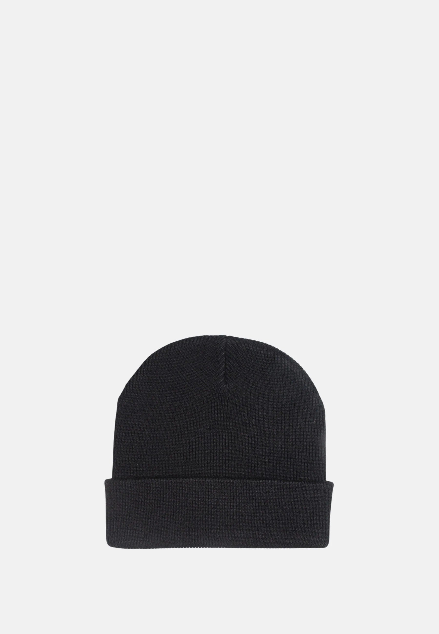 Cappello SUN68 Nero da Uomo in Misto Lana con Logo Frontale 