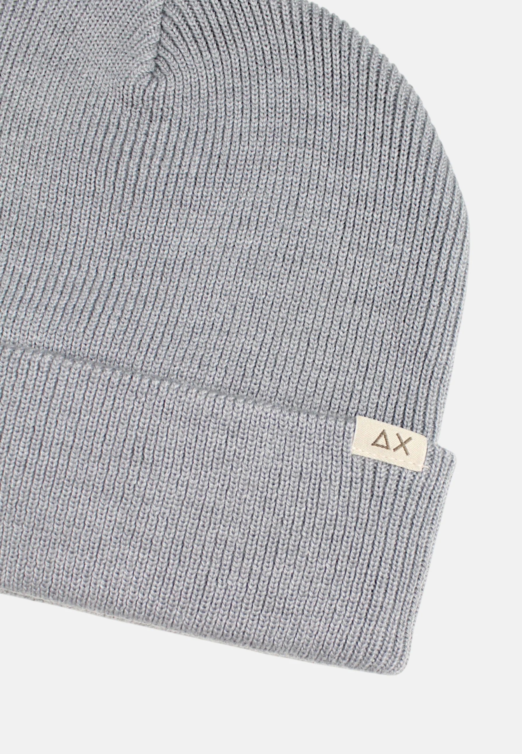 Cappello SUN68 grigio da Uomo in Misto Lana con Logo Frontale 