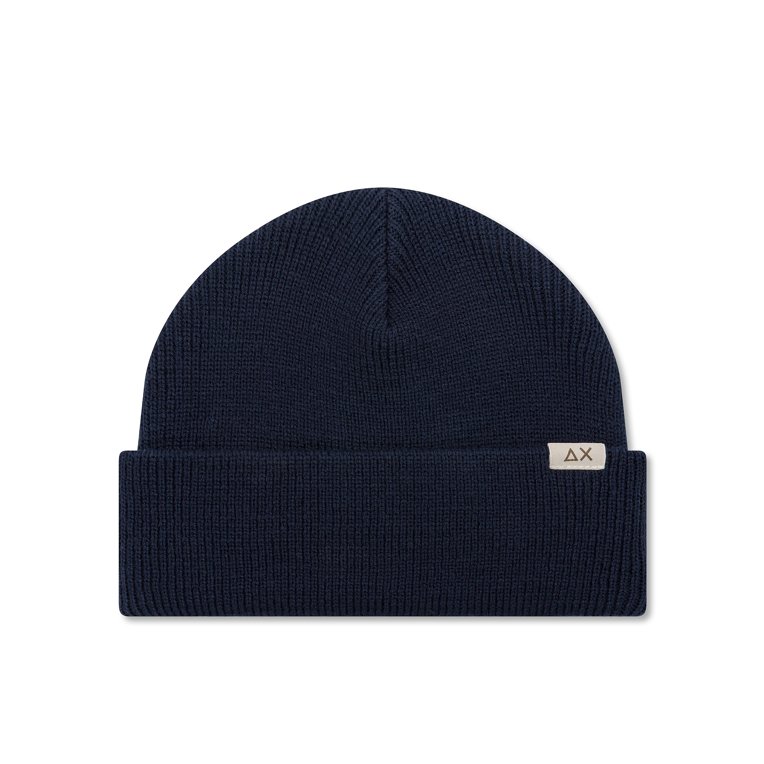 Cappello da Uomo in Misto Lana Blu con Logo Frontale SUN68 