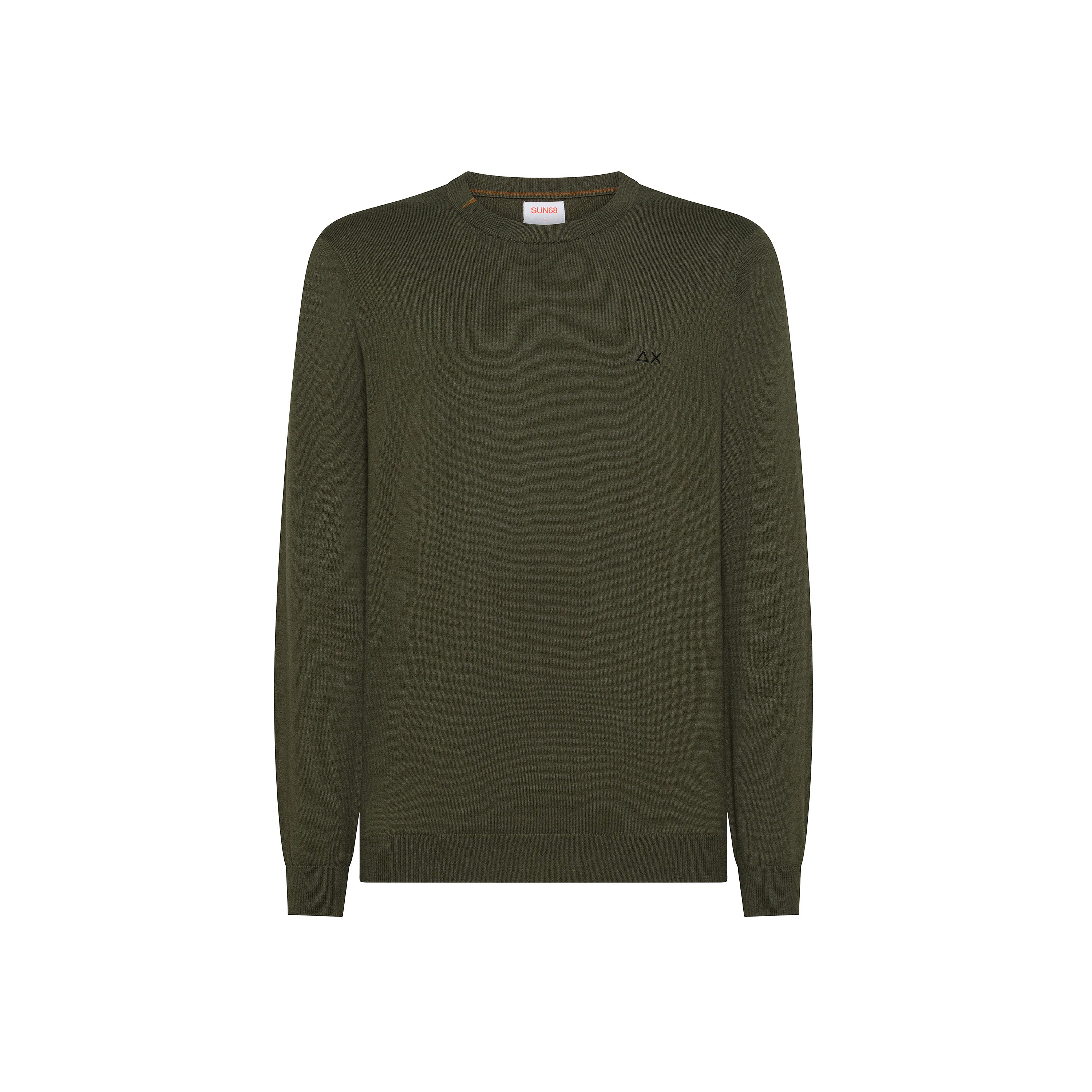 Maglione verde militare in Lana e Cotone 