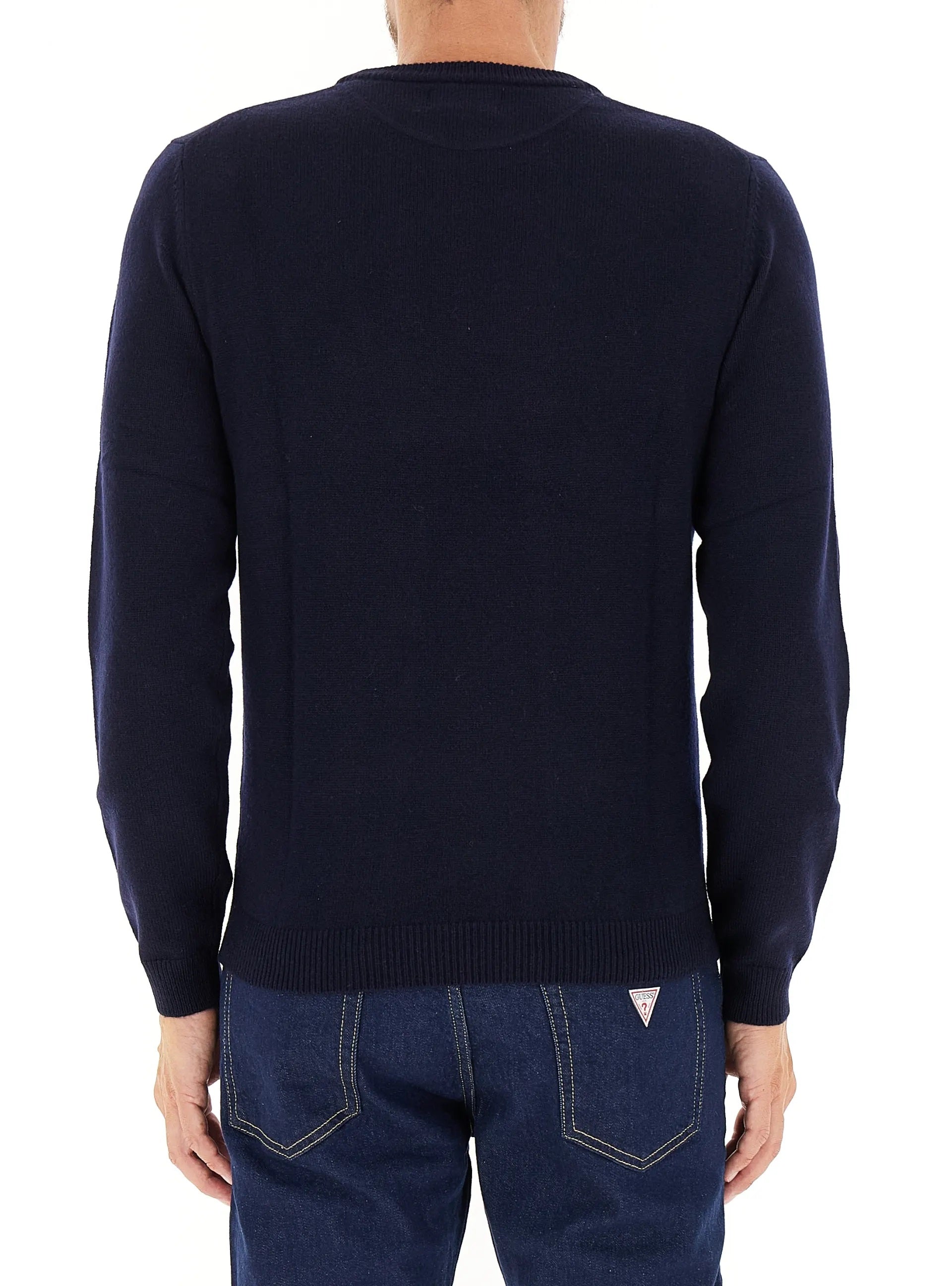 Maglia "Sweater Warm" Blu Navy in Lana e Cashmere 