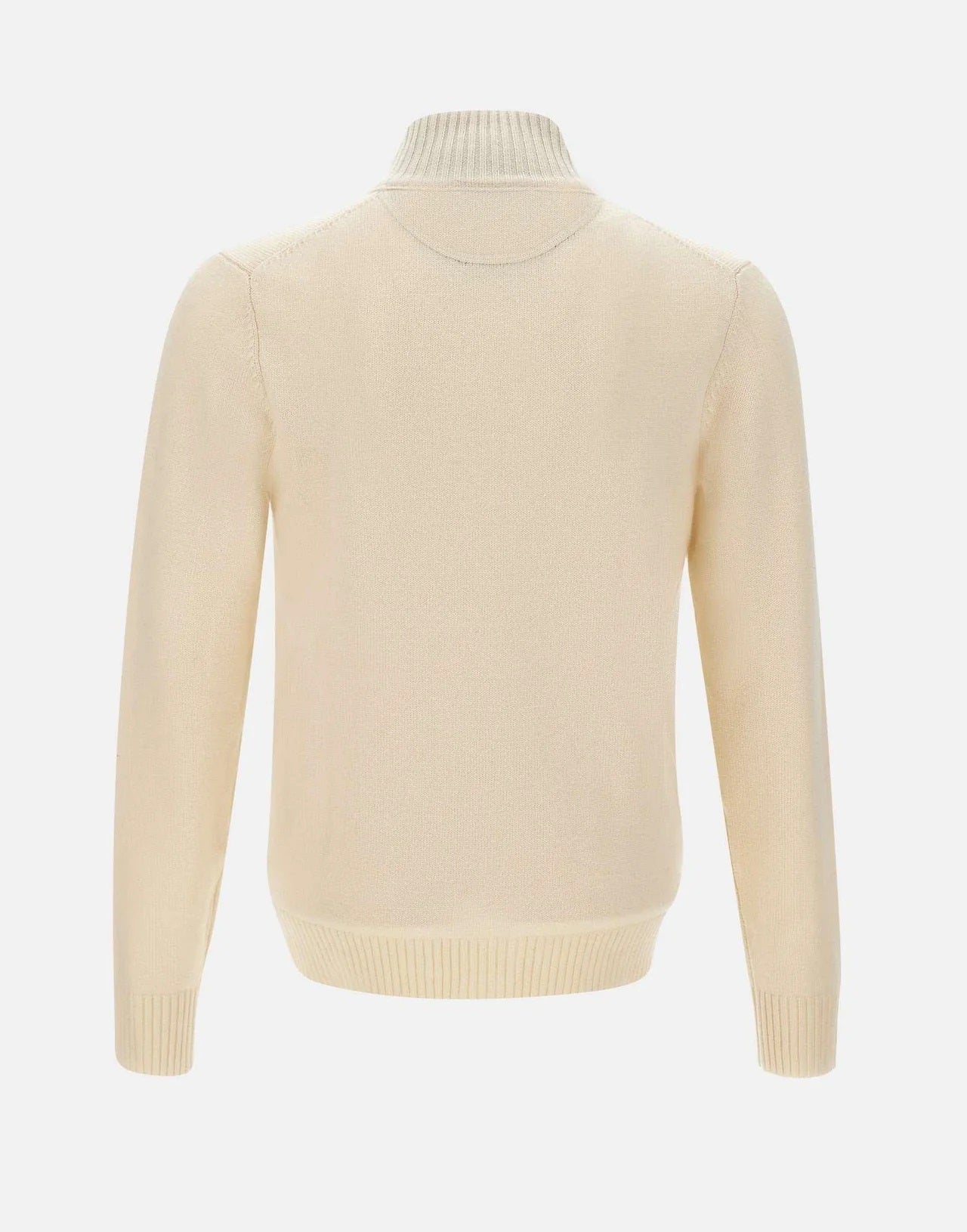 Cardigan Bianco Sun68 con Collo Alto e Chiusura a Bottoni 
