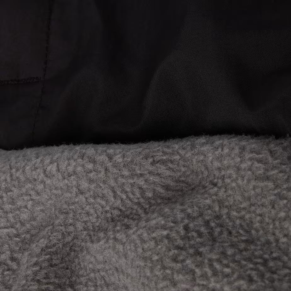 Giacca in pile "Yumiori"grigio/nero  in materiale riciclato 