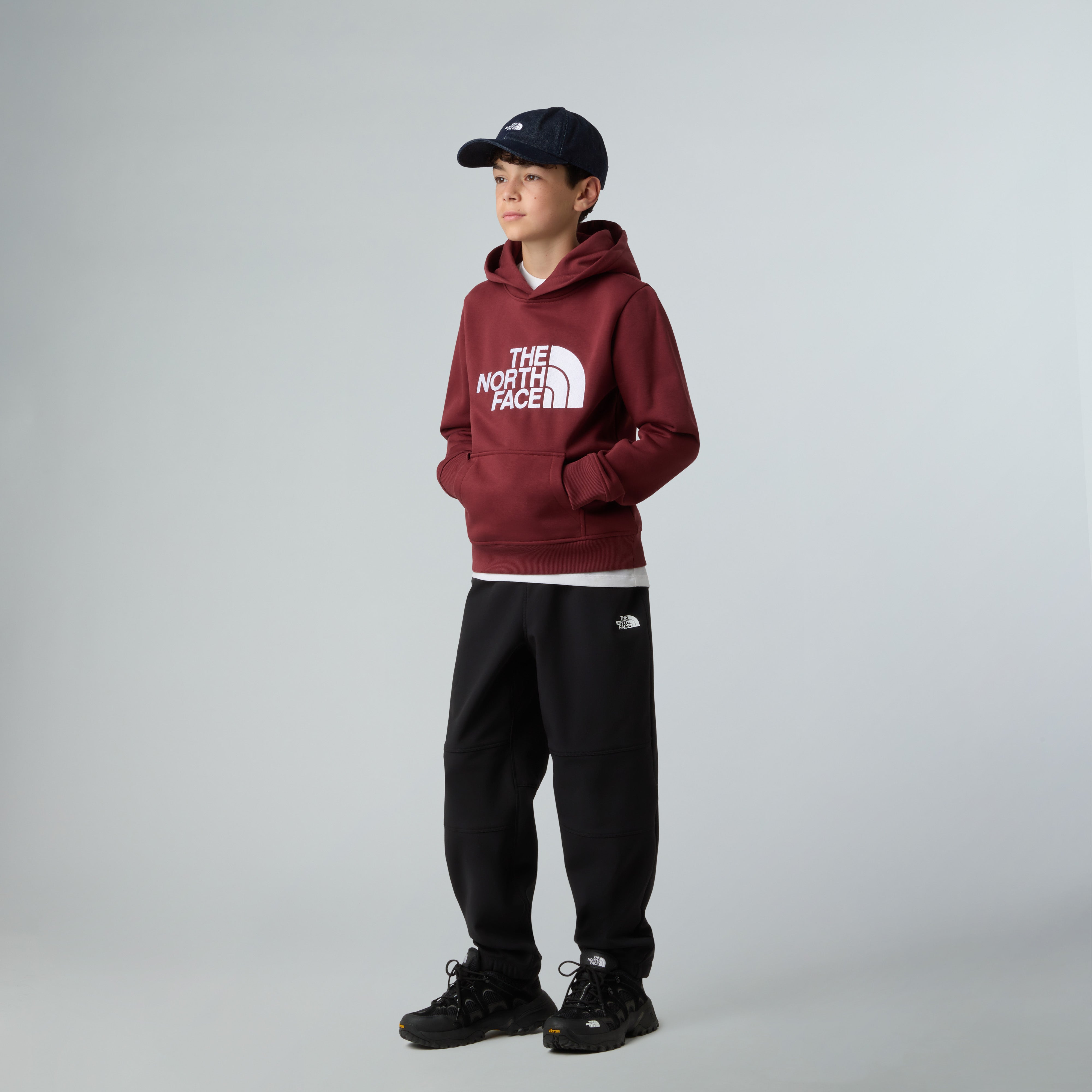 Felpa con Cappuccio "Drew Peak" Bordeaux Sumac con Logo bianco 